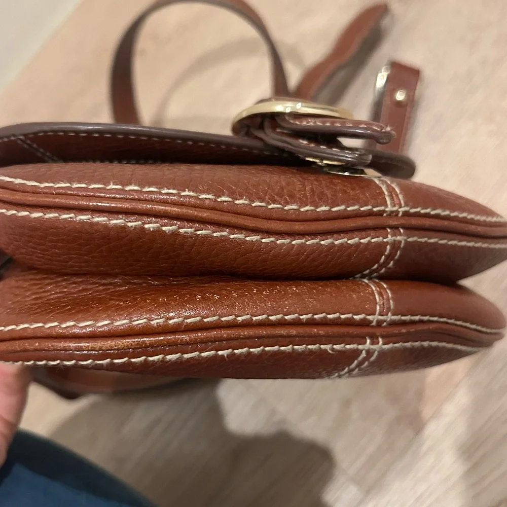 Burberry Leather Crossbody Saddle Bag Purse - Picture 8 of 16